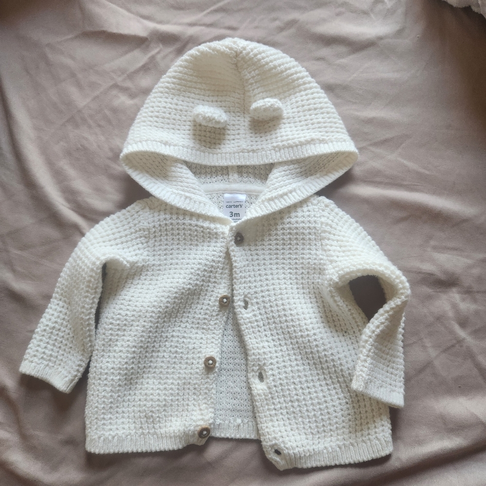 Carter's baby girl cardigan 3 months